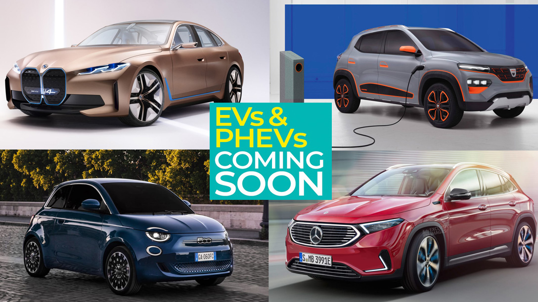 Future electric cars new EVs and plugin hybrids due in 2020 and
